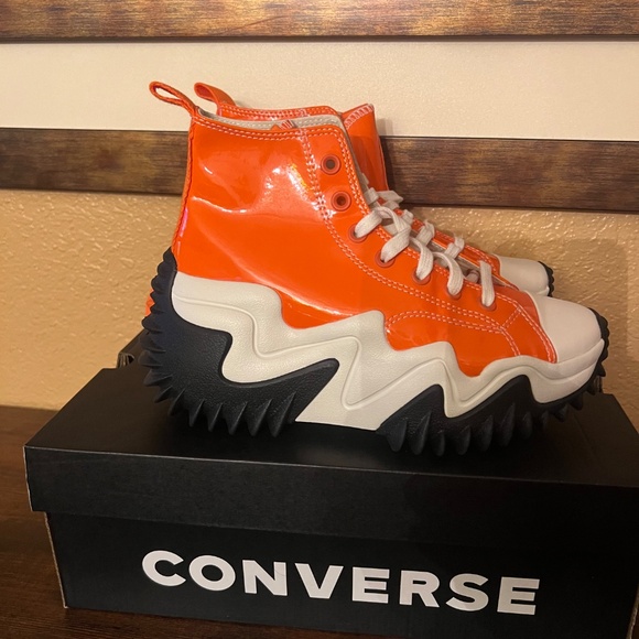 New Rare Converse Patent Leather Wedge - Picture 2 of 7